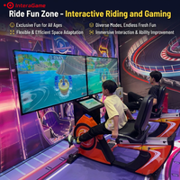 Bicicleta de Ciclismo AR Inmersiva Multijugador con Pantalla Grande, Sistema Interactivo de Bicicleta y Juego, Bicicleta de Spinning para Grupos y Familias