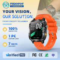 Jam Tangan Pintar Digital OEM Visiovoy 2027 Khusus Pria untuk Ponsel Android Montre Reloj Kebugaran Android Smartwatch Tahan Air