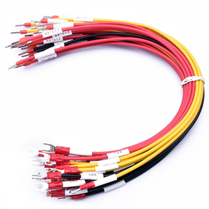 带环形端子的黄/绿接地电缆组件，绝缘接地跳线线束，定制长度和规格 - Product Image 3