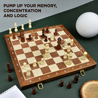 Jeu de société personnalisé 2 en 1, échecs et dames, échiquier avec pièces en bois, jeu d'échecs magnétique