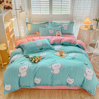 Parure de lit de conception européenne en gros, comprenant des draps en cachemire brossé, des taies d'oreiller et une housse de couette pour la maison, les hôtels et les appartements
