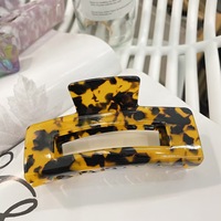 Pince à cheveux de luxe artisanale en acétate rayée avec clip requin lumineux et coloré pour filles