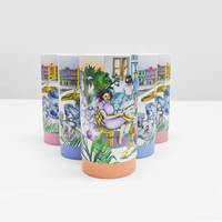 Vente en gros de petits sachets de thé Boîte ronde en papier de thé vert/Oolong avec revêtement UV en relief et emballage laminé mat