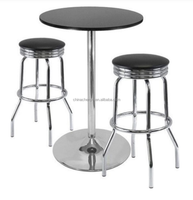 Tabouret de Bar de Style Commercial à Double anneau chromé avec dossier des sièges Regal