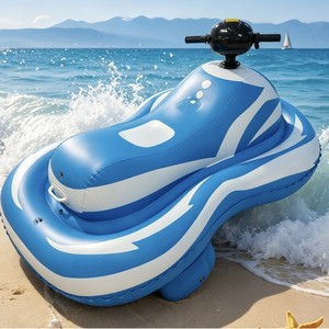 Mini Bote Eléctrico a <span class=keywords><strong>Motor</strong></span>, Bote Inflable Motorizado, Flotador <span class=keywords><strong>de</strong></span> Pesca Inflable <span class=keywords><strong>de</strong></span> PVC para Pesca en Lagos y Piscinas y Deportes Acuáticos - Product Image 3