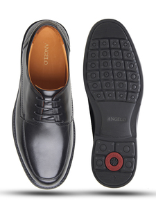 Zapatos Derby Clásicos Importados de Cuero para Hombre con Punta Redondeada, Cierre Tradicional con Cordones y Forro de Cuero DD - Product Image 6