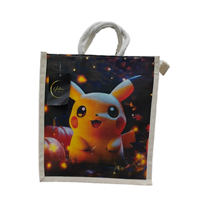 กระเป๋าช็อปปิ้งผ้าใบพิมพ์ลายธรรมชาติพร้อมที่ปิดซิป - Product Image 1