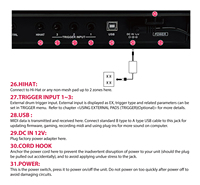HXM HDP-1X Octapad Include Metal Stand 8 Pads Professional Multipad Percussion Instruments