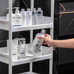 <b>Plastic</b> <b>Storage</b> Cart 4 Layers Portable Multi Functional Organizer For Bathroom Kitchen Bedroom Easy To Clean - Product Image 2