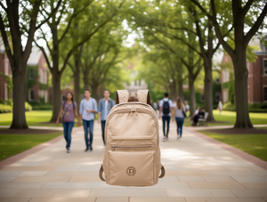 Zaino da donna in tela di media capacità, resistente all'acqua, per uso quotidiano, stile casual, forma rettangolare, tracolla, colore solido - Product Image 2