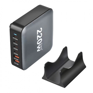 220W GaN Desktop Charger 6 Port <b>USB</b> <b>C</b> PD Fast Charging <b>Adapter</b> Black - Product Image 4