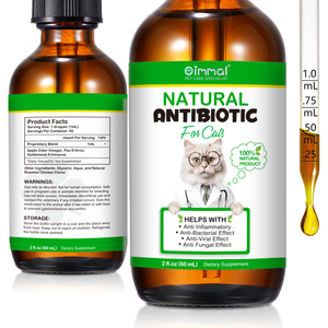OIMMAI-Antibióticos con Sabor a Pollo para Gato, Alivio DE LA <span class=keywords><strong>Alergia</strong></span>, Antiinflamatorio, Bacteriano, Hongo, Natural, 60ml - Product Image 2
