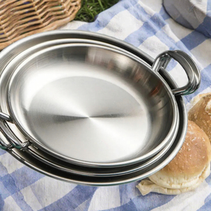 YolecenModern Design Eco-Friendly Stainless Steel Serving <strong>Pan</strong> with Handle Wholesale <strong>Paella</strong> <strong>Pan</strong> - Product Image 3