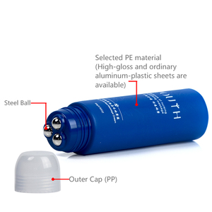 40 मिमी ट्रिपल रोलर बॉल ट्यूब 70-160 मिलीलीटर नरम प्लास्टिक पैकेजिंग आसान अनुप्रयोग कैप के साथ मालिश क्रीम के लिए - Product Image 5