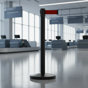 Barrière d'isolement télescopique <span class=keywords><strong>de</strong></span> 2 m en acier inoxydable <span class=keywords><strong>de</strong></span> qualité ingénierie, protection réfléchissante IP10, sans éclairage, non étanche - Product Image 2