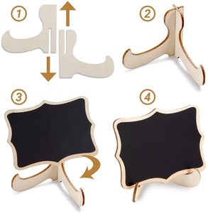 Perfect Erasable Rectangle Chalk Boards for Menu on the Table Best <strong>Mini</strong> Blackboards <strong>Mini</strong> Chalkboard Signs with Stand - Product Image 2