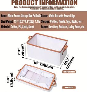 Household Eco-Friendly Foldable Modern Multifunctional Square Clothes Organizer Washable <b>Wardrobe</b> Closet Storage <b>Box</b> Detachable - Product Image 5