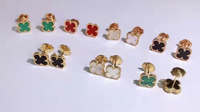 Trèfle à quatre feuilles en agate colorée, plusieurs choix, prix bas, grand stock, trèfle porte-bonheur pour la fabrication de bijoux élégants