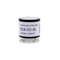 Capteur de gaz chlorure d'hydrogène à 3 électrodes électrochimiques en polymère solide, usage durable, 0-30ppm, EC4-HCL-30, Sensibilité 1 de la marque EC