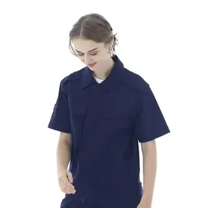 Custom Made Summer Short Sleeve Working Jacket 100% Cotton Outdoor Workwear Uniform Custom Made driver uniform in stock