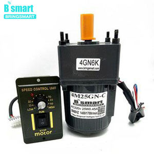 Bringsmart 4M25GN-C 220V 25W 300rpm proveedores Vehículo eléctrico asíncrono de alta velocidad Motor de CA de tres frases con controlador - Product Image 3