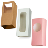 Boîte à boutons en papier avec fenêtre, Mini gâteau, emballage de Biscuit, petits gâchettes alimentaires, boîte de boulangerie, boîtes de Macaron