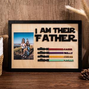Nombre Adorno De Madera Regalo Del Día Del Padre De Una Pieza Personalizado - Product Image 4