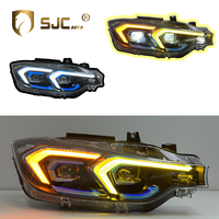 Pièces automobiles SJC V2, phare LED pour BMW Série 3 F30 13-18, mise à niveau vers un style laser, double couleur jaune et blanc, phare avant LED