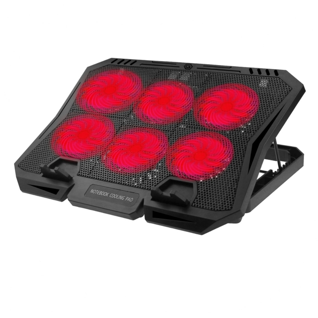 Adjustable 6 Fan Gaming Laptop Cooling Pad Plastic Phone Stand Economically Priced for Computer Use in Stock