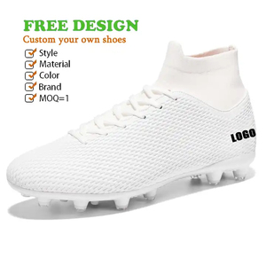 Fabricant de chaussures de football personnalisées OEM bottes de <span class=keywords><strong>futsal</strong></span> crampons de football noir pour entraînement intérieur extérieur FG pour hommes - Product Image 5