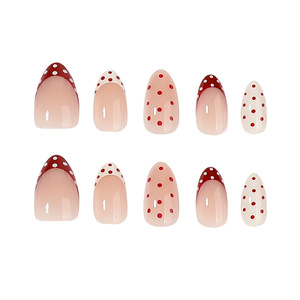 <span class=keywords><strong>Uñas</strong></span> <span class=keywords><strong>Postizas</strong></span> Cortas Almendradas con Diseño Minimalista de Puntos Frescos, <span class=keywords><strong>Uñas</strong></span> Falsas de Cobertura Completa, Puntas de <span class=keywords><strong>Uñas</strong></span> Adhesivas al por Mayor <span class=keywords><strong>para</strong></span> Mujer - Product Image 2