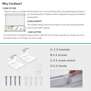 Dù để che nắng xếp li Rèm tổ ong Rèm cho cửa sổ màn vải không dây di động tổ ong rèm cửa sổ trang trí nội thất - Product Image 4