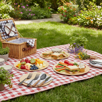 Vente chaude Assiettes en bambou jetables en gros avec logo personnalisé et emballage écologique pour fêtes, mariages, pique-niques, supermarchés
