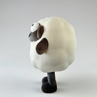 Mouton de dessin animé mignon personnalisé en usine modélisation 3D mousse sculptant mascotte utilisée accessoire de marche promotionnel pour le produit