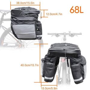 Bolsa de Transporte para Bicicleta BSCI de 25L/68L, Alforja Trasera para Bicicleta de Gran Capacidad como Portaequipajes - Product Image 2
