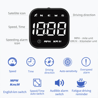 Compteur de vitesse GPS d'affichage tête haute HUD universel Portable pour voitures OBD2 Bluetooth température de l'eau pour ordinateur de conduite