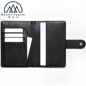 Portefeuille de voyage de luxe en cuir véritable avec logo personnalisé de haute qualité, protection RFID, porte-passeport, porte-cartes de crédit, marque Mount Yanzhi - Product Image 4