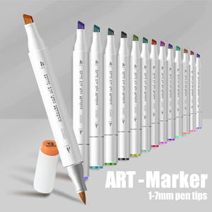 Papeterie d'artiste professionnelle, marqueurs à base d'huile, 216 couleurs, ensemble de stylos à double pointe pour le dessin, le croquis et la peinture, pour les étudiants, coloriage - Product Image 4