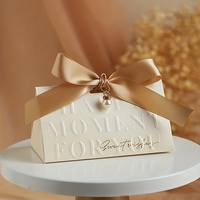 Faveurs de mariage Élégant Champagne Triangle Chocolat Bonbons Boîtes pour Mariage Baby Shower Anniversaire Invités