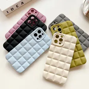 พับที่มีสีสันเคสโทรศัพท์นุ่มสําหรับiPhone 15 14 13 12 11 สีทึบกันกระแทกปกหลัง