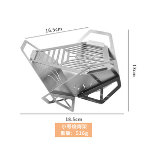 BBQ <strong>Grills</strong> Outdoor Stainless Steel Portable Triangle <strong>Charcoal</strong> Barbecue <strong>Grill</strong> Outdoor <strong>Mini</strong> BBQ <strong>Grills</strong> for Camping Cooking - Product Image 5