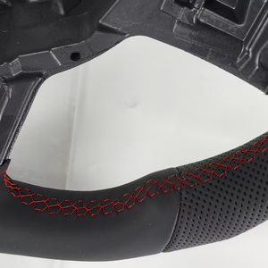 Volante Sportivo in Pelle con Fondo Piatto per Volkswagen VW Passat <span class=keywords><strong>Golf</strong></span> 6 <span class=keywords><strong>7</strong></span> Polo Tiguan Jetta GTI <span class=keywords><strong>Accessori</strong></span> Auto - Product Image 5