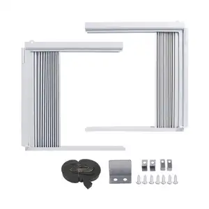 Kit de déflecteur de fenêtre adaptateur de plaque d'étanchéité de <span class=keywords><strong>climatisation</strong></span> climatiseur flux d'air HVAC <span class=keywords><strong>sortie</strong></span> en aluminium réglable - Product Image 1
