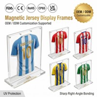 Étui de présentation magnétique personnalisé en acrylique de 5 mm d'épaisseur pour maillots, montage facile pour événements sportifs