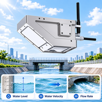 Sensor Radar Industri 80GHz 3-in-1 Pengukur Kecepatan Aliran Air dengan RS485 MQTT untuk Peringatan Banjir Pemantauan Drainase Perkotaan