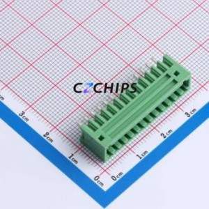 DB2EVC-2.54-13P-GN Plug-in Terminal Block P=2.54mm Connector Board-to-Board / Socket - Closed 1x13P 2.54mm Green - Product Image 1