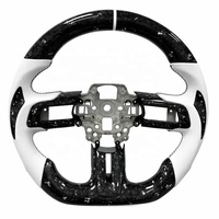 Volant en cuir blanc personnalisé avec fibre de carbone pour Ford Focus ST RS Fiesta 2014-2018 Performance Modifié
