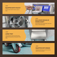 Machine à glace dure verticale JUYOU, machine à gelato italienne, équipement multifonctionnel pour la fabrication de glaces dures et de coupes glacées