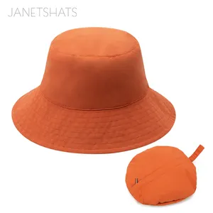 Chapéus de balde de golfe reversíveis para homens, chapéus de pesca portáteis dobráveis e à prova d'água com logotipo personalizado
