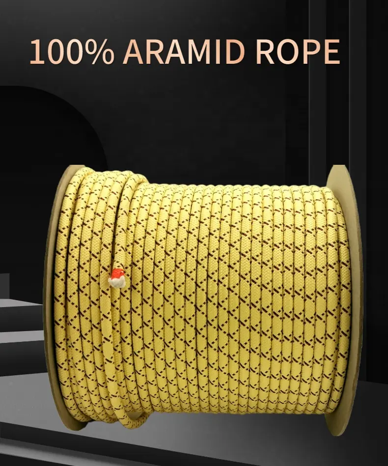 1-20mm Diameter High Strength Fireproof Aramid Rope Braided Outdoor Climbing Rope
